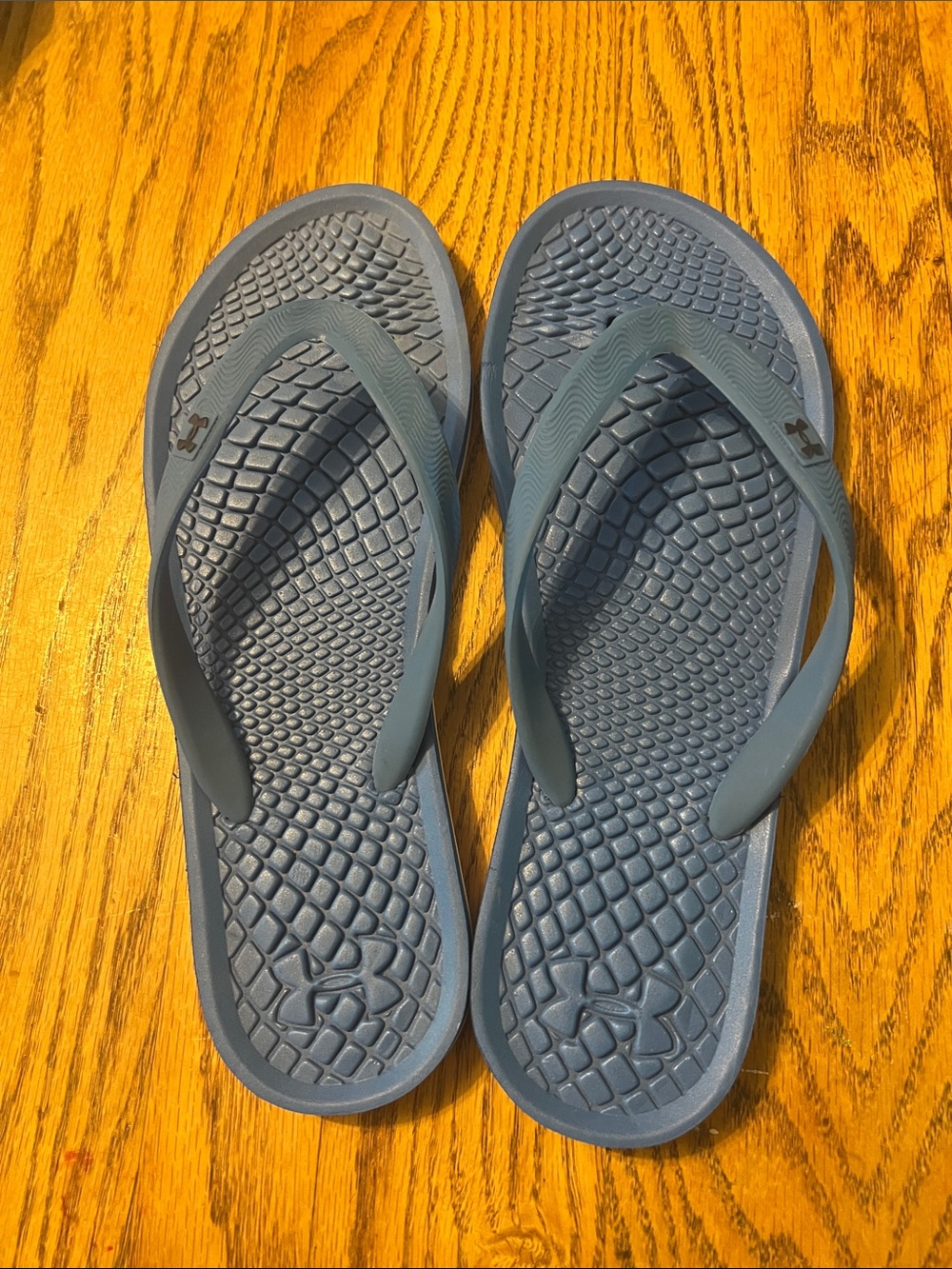 Under Armour Slate Blue Textured Flip Flops